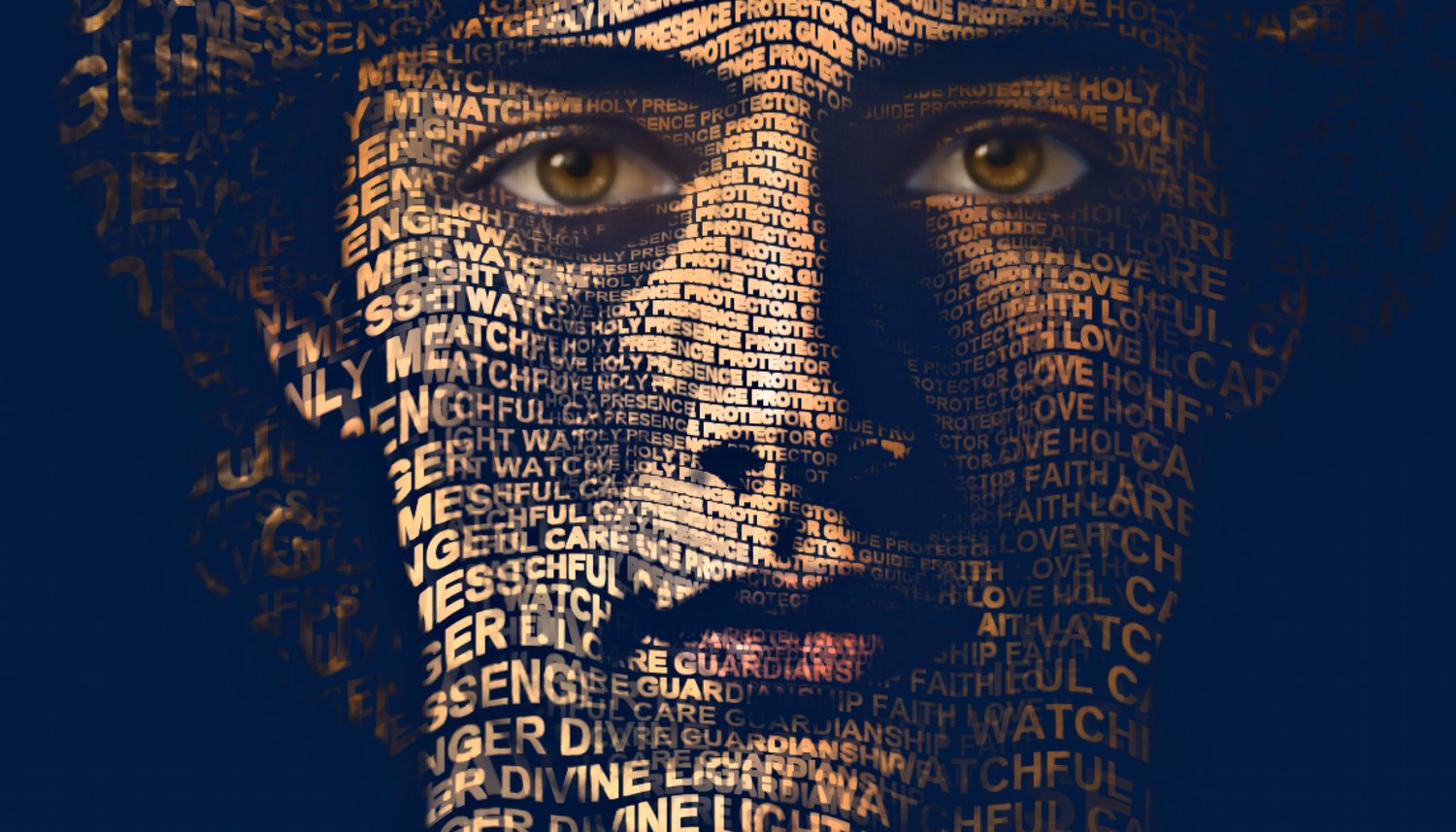 Close-up of the words