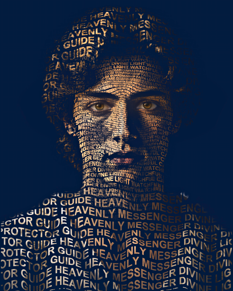 Guardian Angel &mdash; sacred word portrait