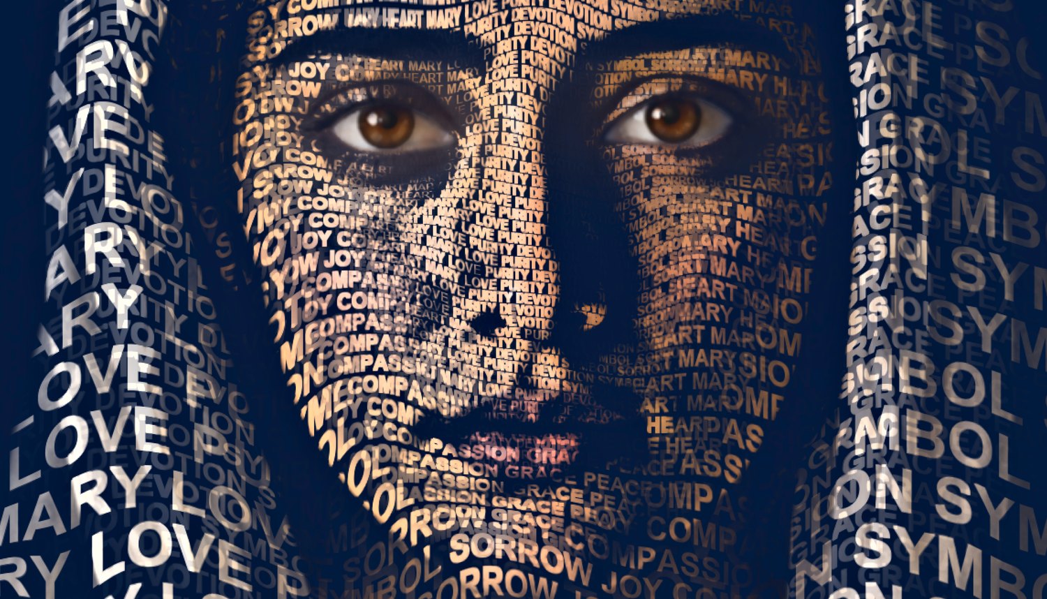 Close-up of the words