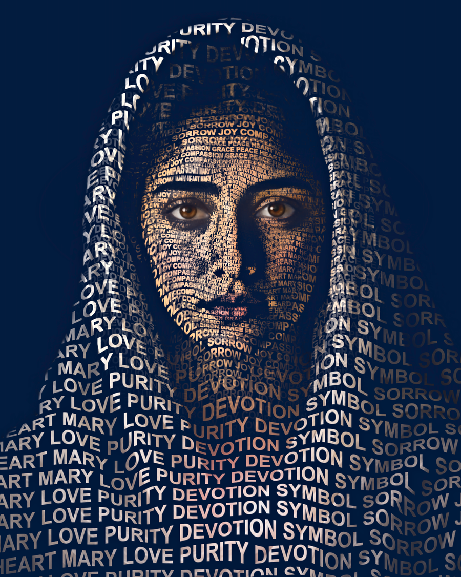 Immaculate Heart of Mary &mdash; sacred word portrait