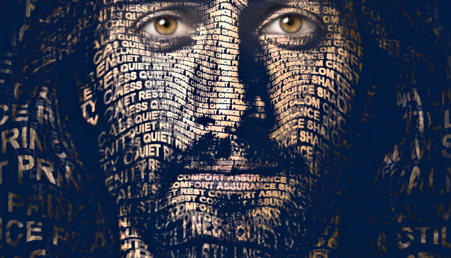 Close-up of the words