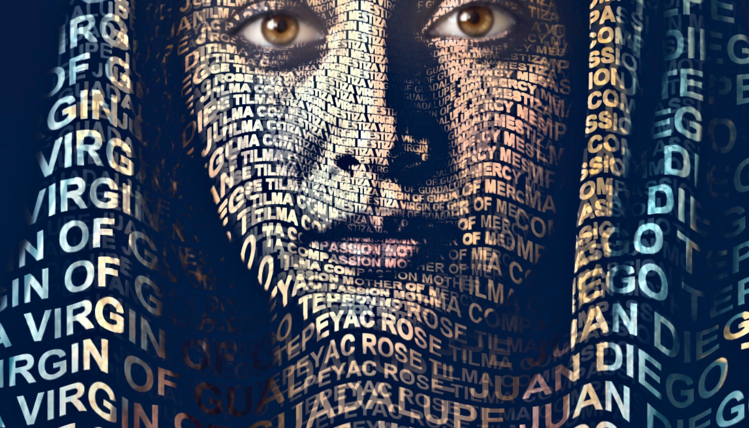 Close-up of the words