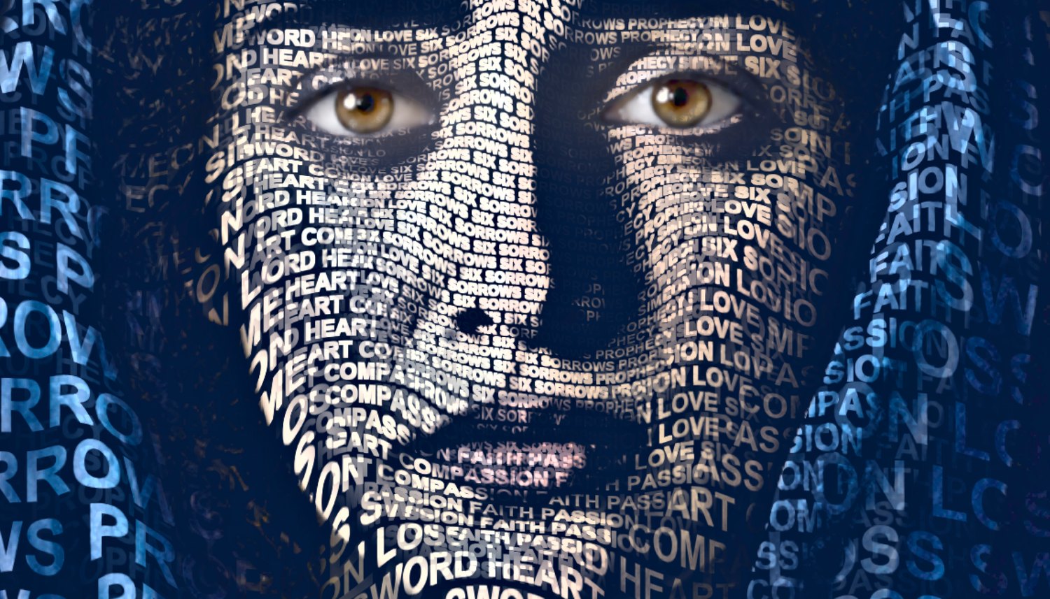 Close-up of the words