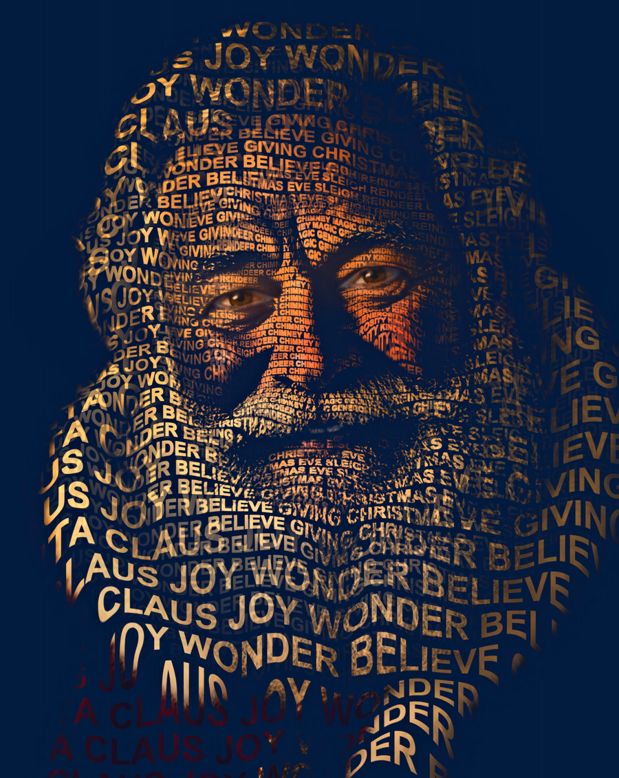 Santa Claus &mdash; sacred word portrait