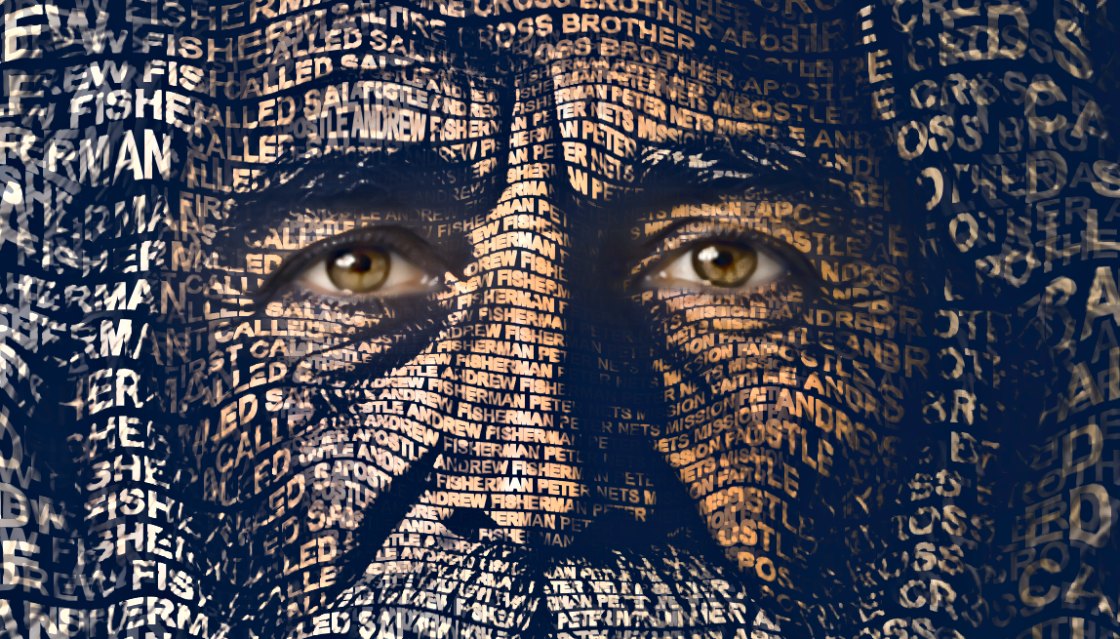 Close-up of the words