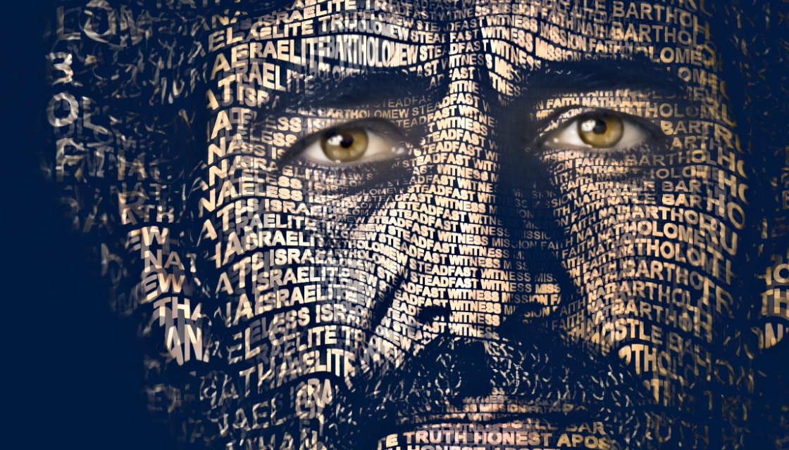 Close-up of the words