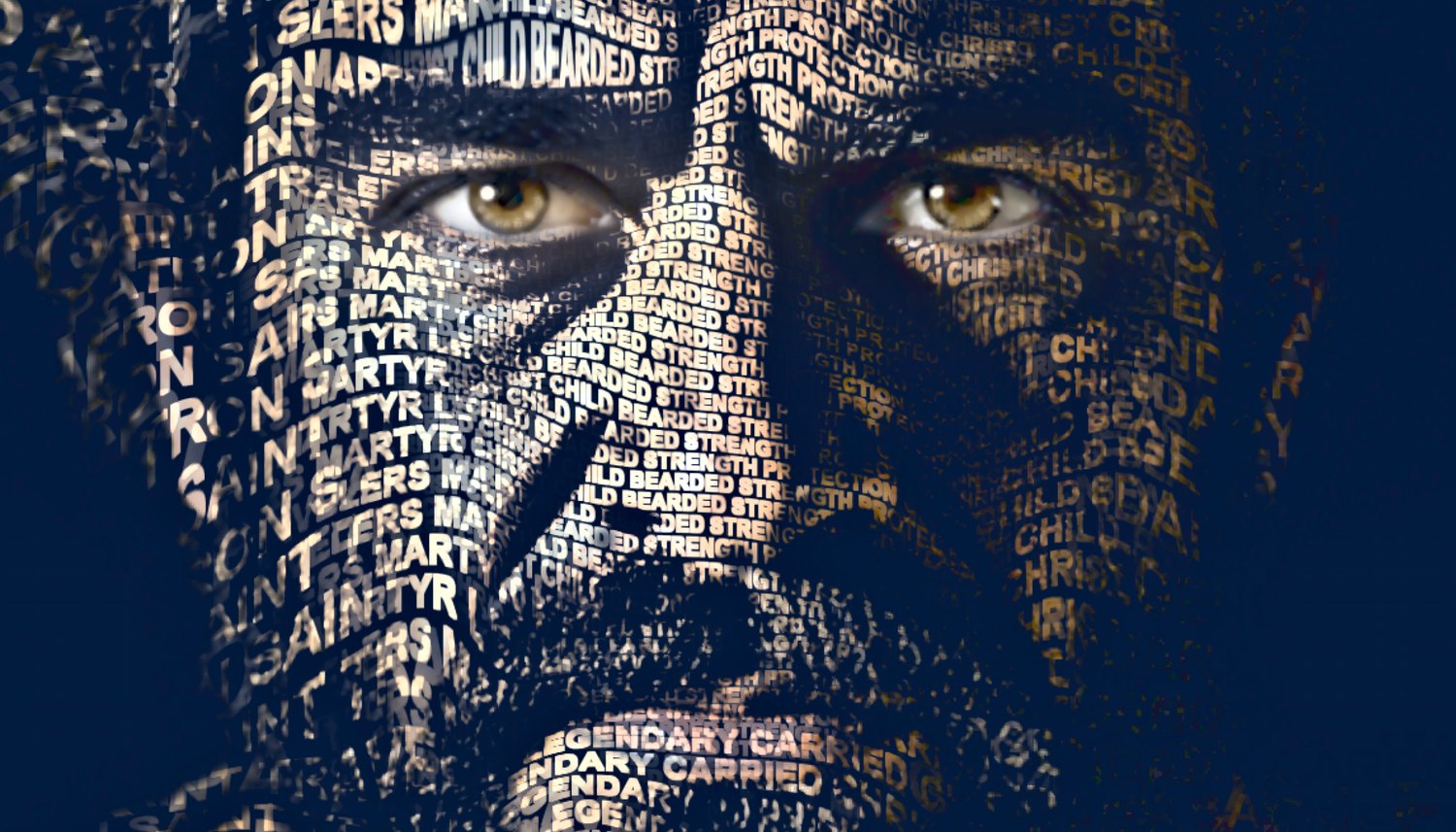 Close-up of the words