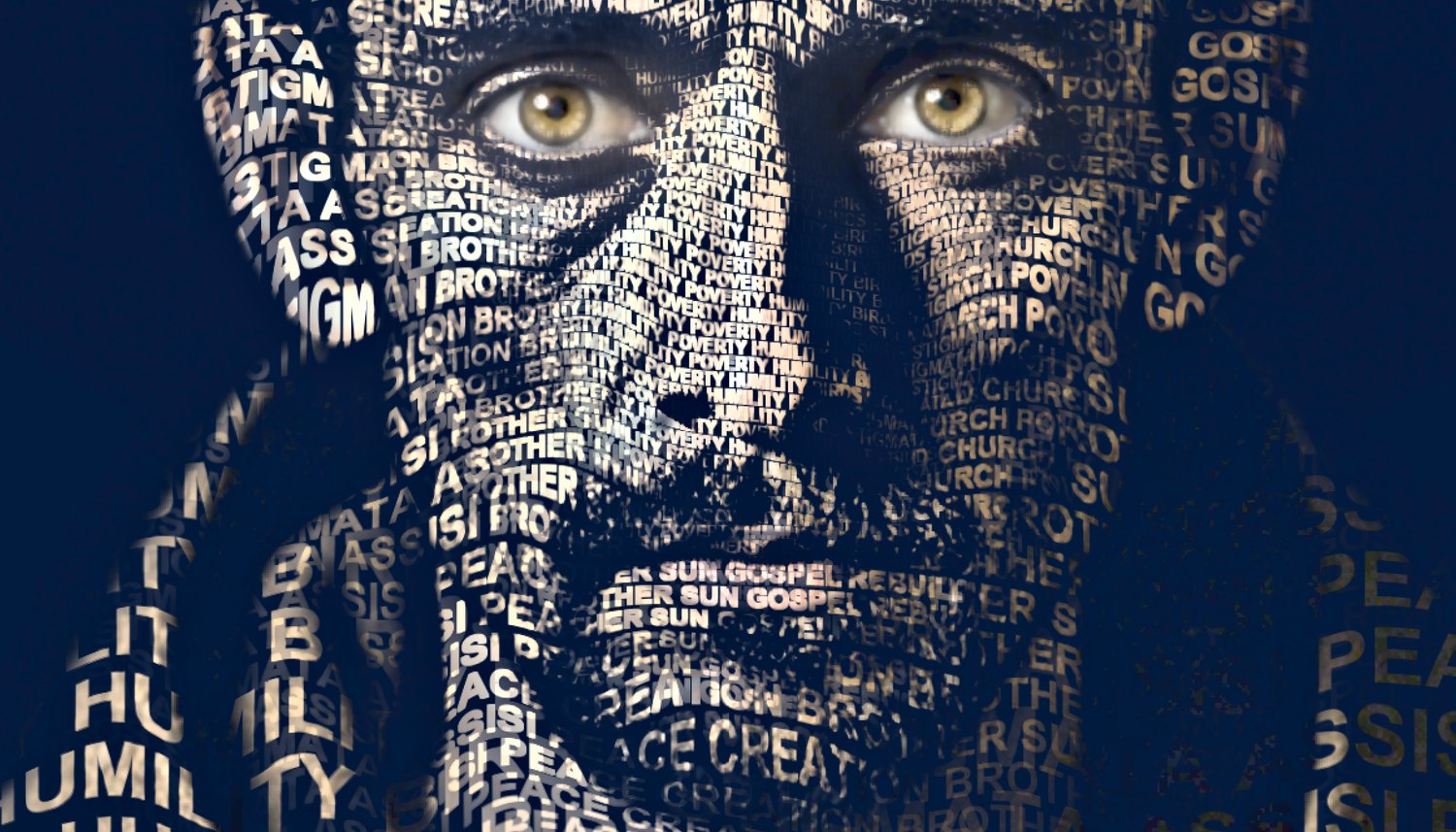 Close-up of the words