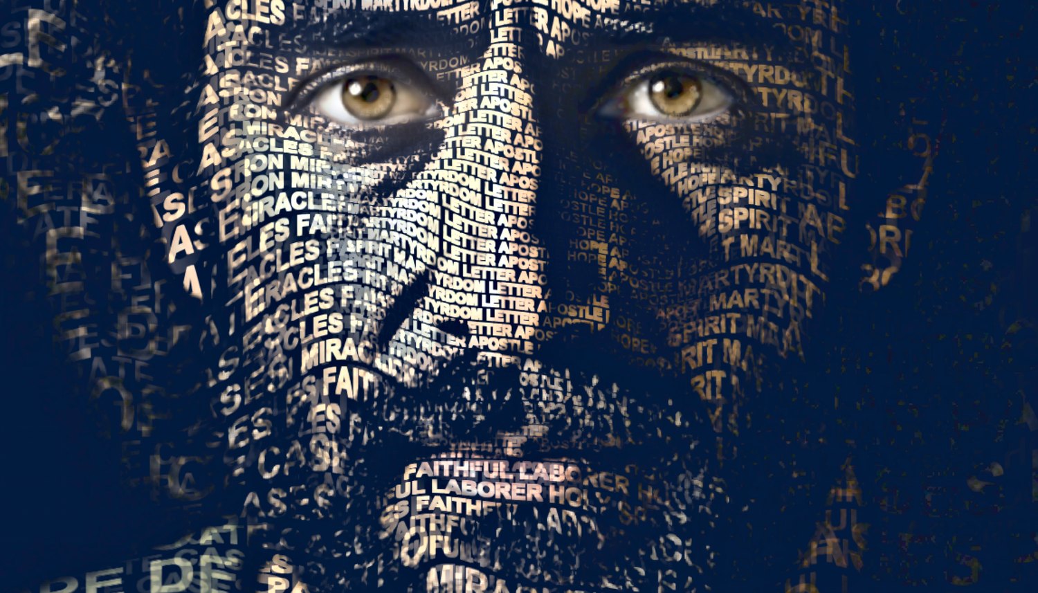 Close-up of the words