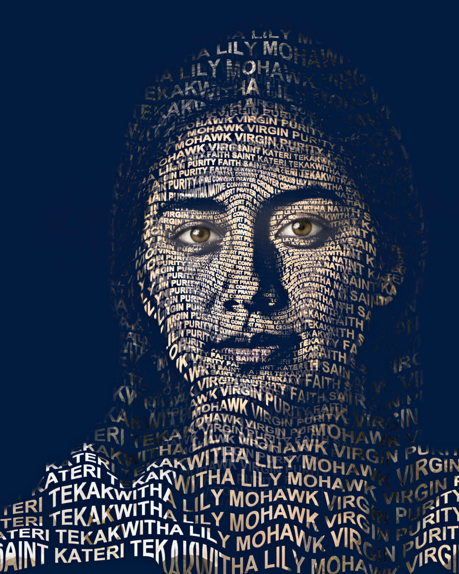 St. Kateri Tekakwitha — sacred word portrait