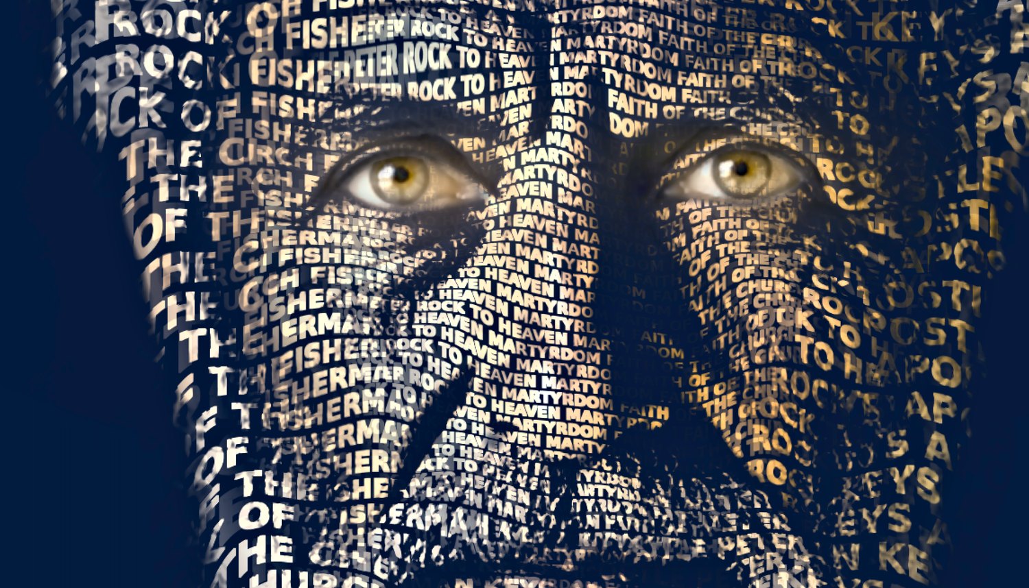 Close-up of the words