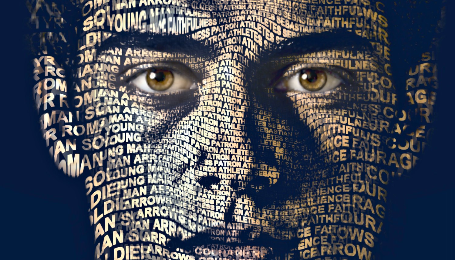 Close-up of the words