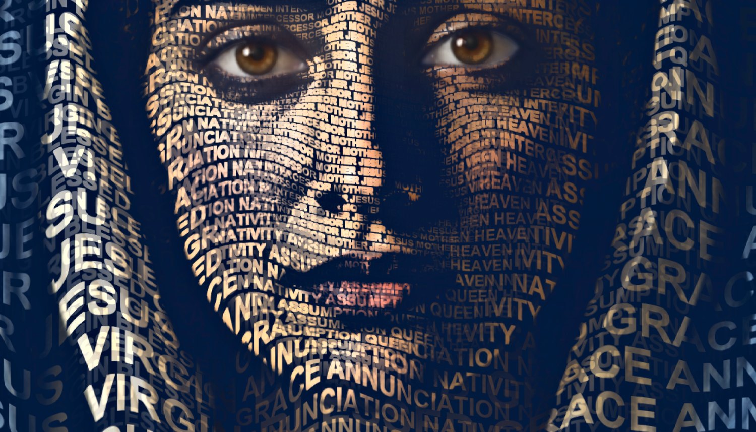 Close-up of the words